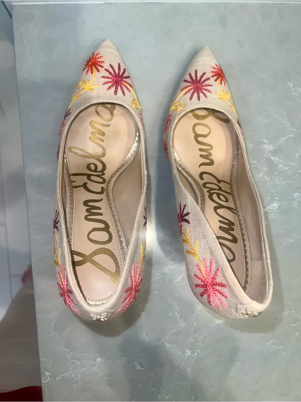 Gorgeous embroidered linen pumps from Sam Edelman-GREAT DEAL!🌟 - Picture 8 of 10